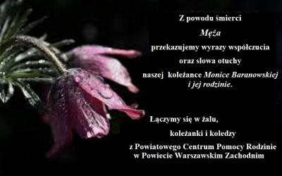 KONDOLENCJE DLA KOLEŻANKI KWIAT