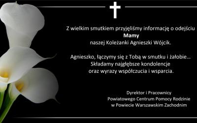 KONDOLENCJE TEKST NA CZARNYM TLE