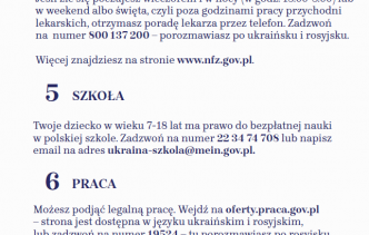 Ulotka informacyjna w języku polskim